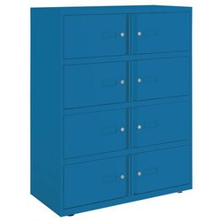 Manutan Bisley Essentials 8 Door Lodge 1315x800x470mm Light Blue, Quantity: