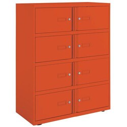 Manutan Bisley Essentials 8 Door Lodge 1285x800x470mm Orange, Quantity: