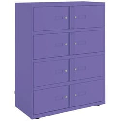 Manutan Bisley Essentials 8 Door Lodge 1285x800x470mm Purple, Quantity: