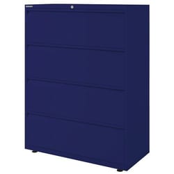 Manutan Bisley Essentials 4 Drawer Unit 1315x1000x470mm Oxford Blue, Quantity: