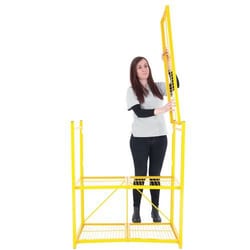 Manutan Folding shelving 1515hx905wx515mmd 4 shelf Yellow, Quantity: Each