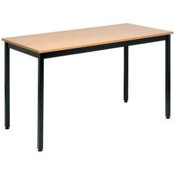 Manutan Versatile table, width overall: 140 cm, shelf colour: beech, overall