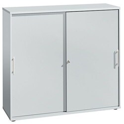 Manutan Cabinet with doors sliding Nomeris, height overall: 110 cm, overall