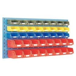 Manutan Wall Panel equipped with bins billed Kangaroo, width overall: 991