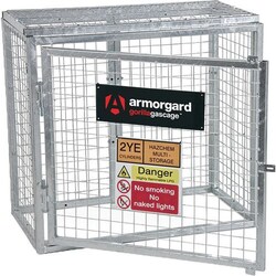 Manutan Galvanised Gas Cylinder Storage Cage 1000x500x900mm, Quantity: