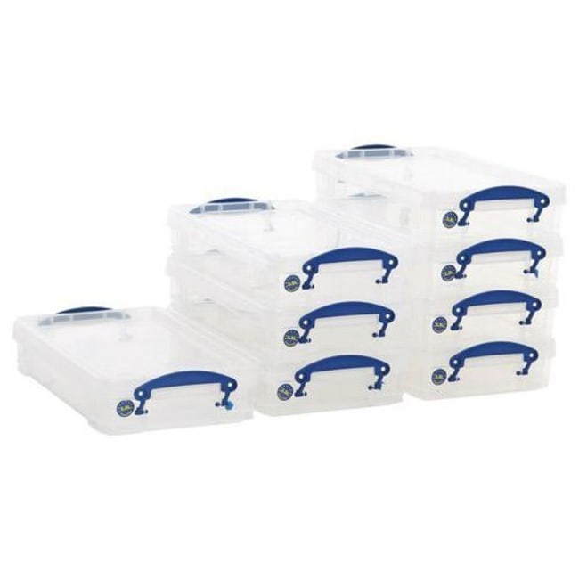 Manutan X 8 2.5L Clear Really Useful Box, Quantity: Pack of 8 | Fisher ...