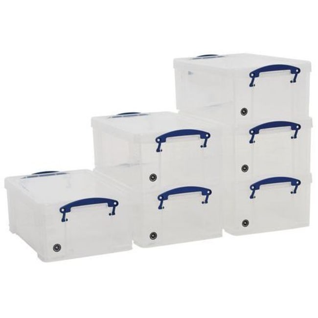 Manutan X6 9 L Clear Really Useful Box, Quantity: Pack of 6 | Fisher ...