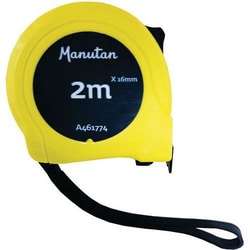 Manutan Tape measure, 2 m x 16 mm, ABS, Quantity: 1 pièce