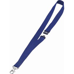 Manutan X10 Blue Plain Textile Lanyards, Quantity: Pack of 10
