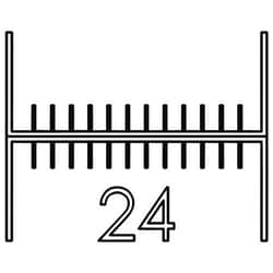 Manutan Shelter cycles to flat roof, model: Double sided,length overall: