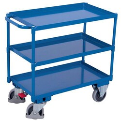 Manutan Trolley with 3 metal shelves, 1135 x 700 x 950 mm- max. load 400