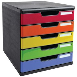 Manutan Storage module Modulo A4 5 drawers black/glossy colours, Quantity: