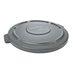 Rubbermaid Low Gray 120 l Accessories t Plastic Barrel Brute, Quantity: