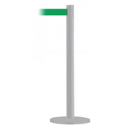 Manutan Barrier strip Tensabarrier 2.3 m white pole green, Quantity: Varje
