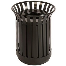 Manutan Waste bin, Round 70 l Black, Quantity: Varje