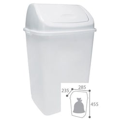 Manutan Wastepaper basket with flip lid 18 l, Quantity: Varje
