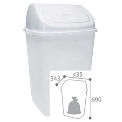 Manutan Recycle bin with tilt lid 50 l, Quantity: Varje