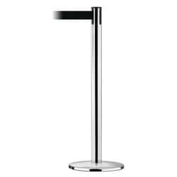 Manutan Tensabarrier barrier bar 2.3 m chrome post black, Quantity: Varje