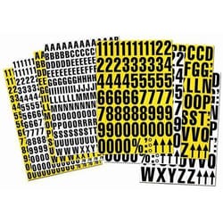 Manutan 1SET Magnetic letters 43 mm Yellow / Black, Quantity: 1 uppsättning