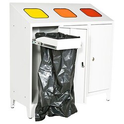 Manutan Source sorting cabinet 3 station with extraction unit for bag,