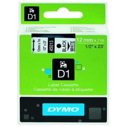 Dymo Dymo label tape D1, 12 mm Black/White, Quantity: Varje