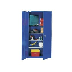 Jiwa Jinvall Inredningar Stabil storage locker blue 4 galvanised shelves,