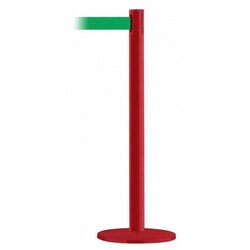 Manutan Tensabarrier barrier bar 3.65 m red post green, Quantity: Each