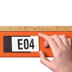 Manutan 1SET Label holders 15 x 80 100 pcs, Magnetic, Quantity: 1 uppsättning