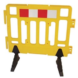Manutan Plastic barrier - yellow, 1.1 m, Quantity: Each
