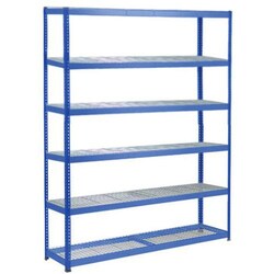 Manutan Shelf Rapid 1, 2440 x 1525 x 915, 6 mesh shelves,blue, Quantity: