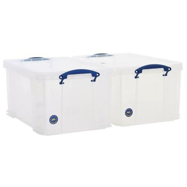 Manutan X2 48 L Clear Really Useful Box, Quantity: Pack of 2 | Fisher ...