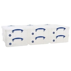 Manutan X6 33 L Clear Really Useful Box, Quantity: Pack of 6 | Fisher ...