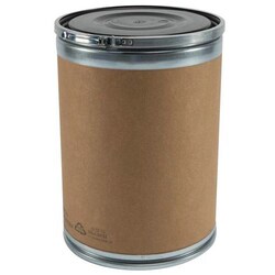 Manutan Drum Kraft 40 L with plastic lid and strapping, Quantity: Each