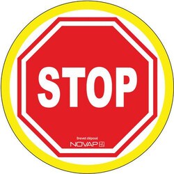 Manutan Sign Stop! Give way - 30 cm, Quantity: 1 Stück