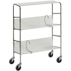 Manutan Folder trolley with top shelf - grey - max. load 75 kg, Quantity: