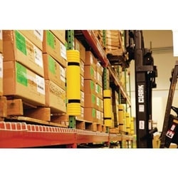 Manutan Rack Mounted Guard Polyethylene 90-120mm Yellow, Quantity: Each