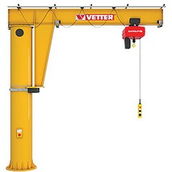 Manutan Pillar-mounted slewing crane 360° T = 1000 kg outreach = 3 m -