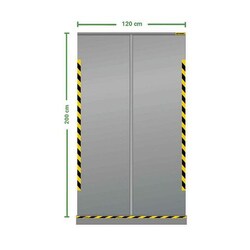 Manutan Rolling safety barrier, width: 120 cm, Quantity: Each