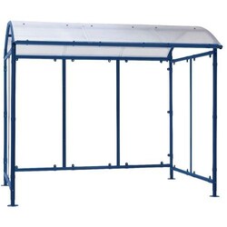 Manutan Shelter for two-wheelers, arched roof - Blue - Mottez, Quantity: