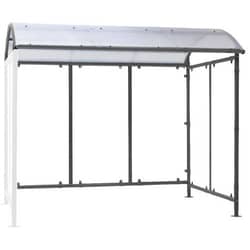 Manutan Shelter for two-wheelers, arched- Extension- Grey- Mottez, Quantity: