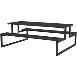 Manutan Stainless Steel Picnic Table - Black, Quantity: Each