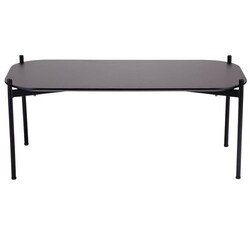 Manutan Coffee table Meet 50 x 100 cm base black top black, Quantity: 1
