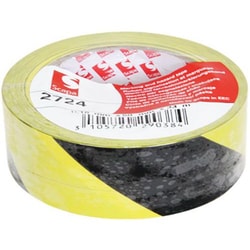 Manutan Adhesive tape for floor marking, yellow/black, Quantity: Each