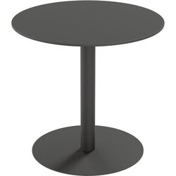 Manutan Table for outdoors Cross, round Ø 80 cm H 75 cm -Pl. black, Quantity: