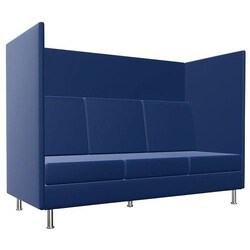 Manutan Atelier 3-seater upholstered sofa - Neon blue - Dauphin, Quantity: