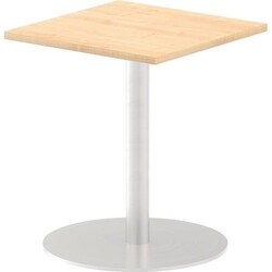 Manutan Italia Poseur Square Meeting Table 725x600x600mm Maple, Quantity: