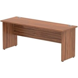 Manutan Impulse Rectangular Panel End Leg Desk Walnut 1800x600mm, Quantity: