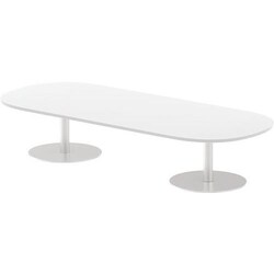 Manutan Italia Poseur Boardroom Table 475x2400mm White, Quantity: Each