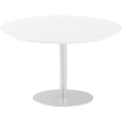 Manutan Italia Poseur Round Meeting Table 725x1200mm White, Quantity: Each