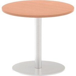 Manutan Italia Poseur Round Meeting Table 725x600mm Beech, Quantity: Each